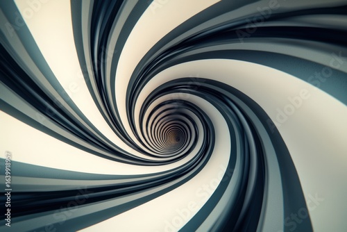 Abstract swirling tunnel with dynamic motion effect
