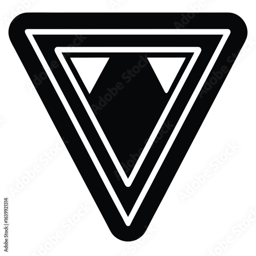 yield sign vector icon