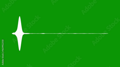 audio spectrum animation, A graphic circular loop of rhythmic audio frequency sound waves in the background,sound wave audio spectrum, 4K Simple audio spectrum on Green background