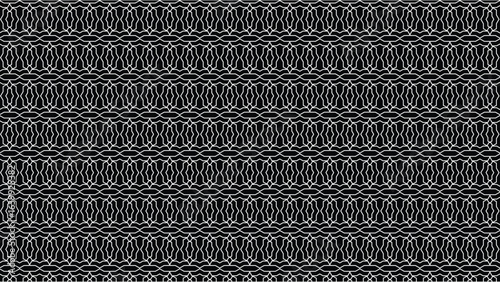 Seamless festive pattern featuring gold abstract stars, geometric ripple waves, and thin interlaced grid for high-end seasonal visual content