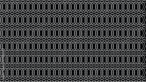 Seamless festive pattern featuring gold abstract stars, geometric ripple waves, and thin interlaced grid for high-end seasonal visual content