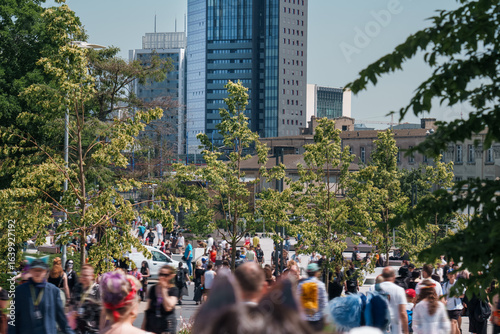 Crowded Street City Center Poznan