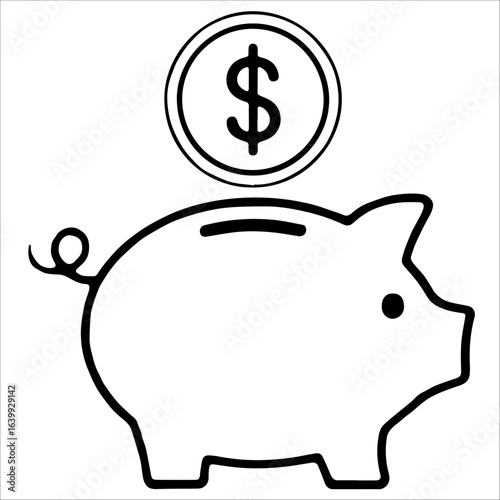piggy bank with dollar sign