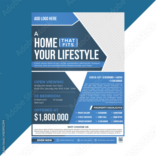 Open House Real Estate Flyer Template for Events