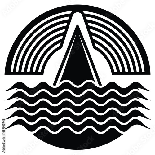 ultrasonic wave icon vector icon