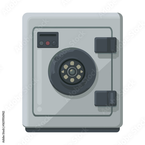 Secure metallic safe with a combination lock for protecting valuables and important documents