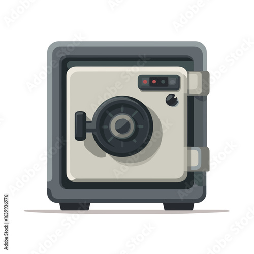 Secure metal safe with dial and digital keypad designed for protecting valuables and important documents
