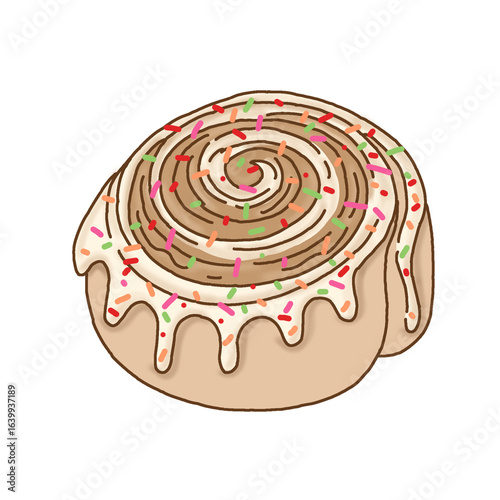 Timberring Bakery Sprinkle with rainbow sugar flakes.