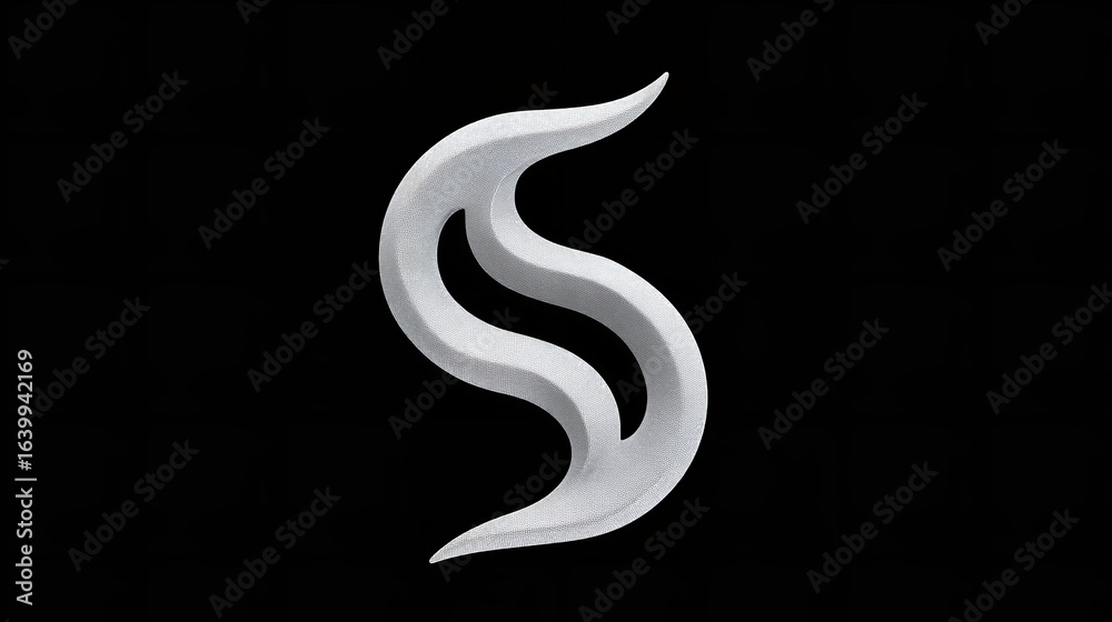 Naklejka premium Sporty swirling tail icon in flat design, isolated on transparent background.