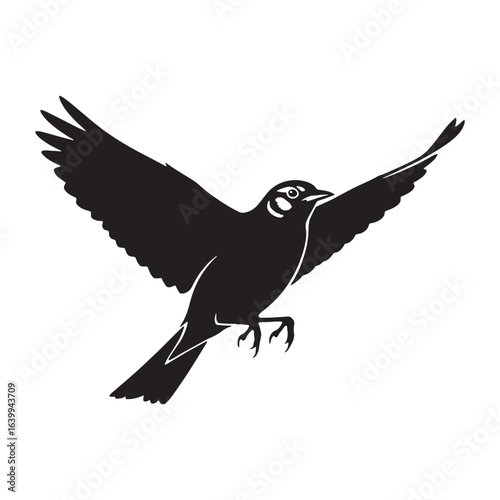 Traditional Lark Silhouette – Lark Vector Illustration for Classic and Modern Projects – silhouette of Lark

