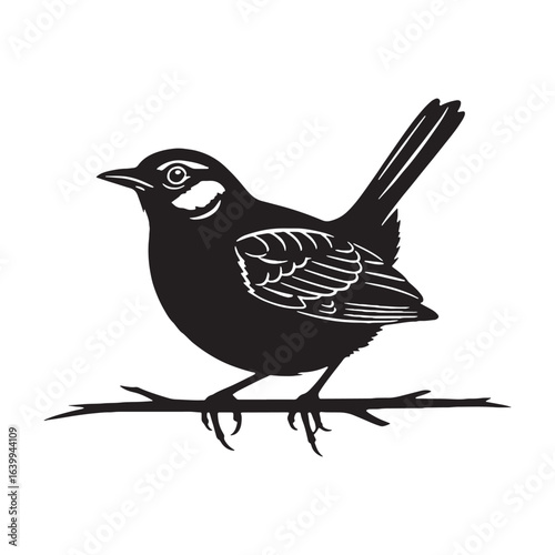 Classic Lark Silhouette – Lark Vector Illustration for Artistic and Commercial Work – silhouette of Lark

