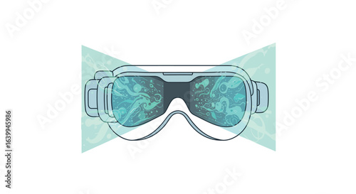 Futuristic gaming headset with immersive augmented reality design