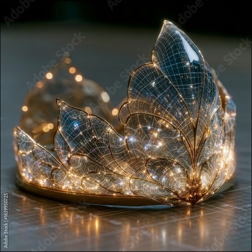 Exquisite Art Deco Tiara A Detailed Macro Exploration of Intricate Design and Craftsmanship