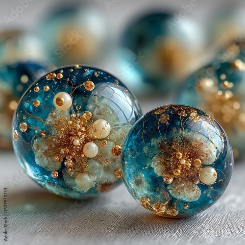 Exquisite Baroque Pearl Earring A Detailed Macro Photography Exploration of Intricate Design and Luminosity