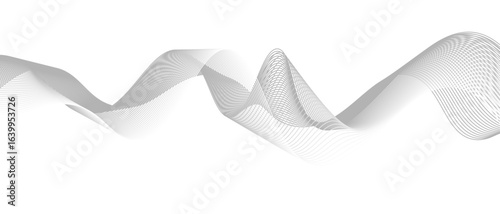 Abstract wave element for design digital frequency track equalizer, Abstract vector background with gray wavy lines.