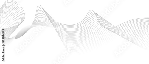 Abstract wave element for design digital frequency track equalizer, Abstract vector background with gray wavy lines.