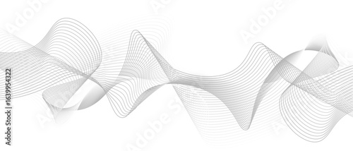Abstract wave element for design digital frequency track equalizer, Abstract vector background with gray wavy lines.