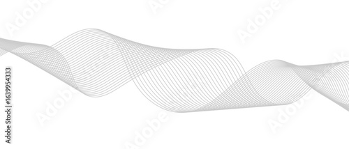 Abstract wave element for design digital frequency track equalizer, Abstract vector background with gray wavy lines.