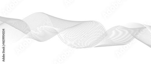 Abstract wave element for design digital frequency track equalizer, Abstract vector background with gray wavy lines.