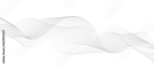 Abstract wave element for design digital frequency track equalizer, Abstract vector background with gray wavy lines.