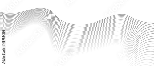 Abstract wave element for design digital frequency track equalizer, Abstract vector background with gray wavy lines.