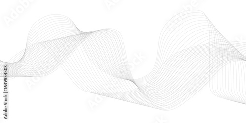 Abstract wave element for design digital frequency track equalizer, Abstract vector background with gray wavy lines.
