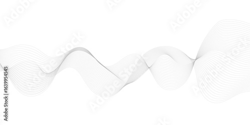 Abstract wave element for design digital frequency track equalizer, Abstract vector background with gray wavy lines.