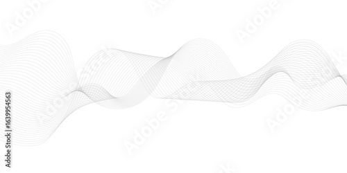 Abstract wave element for design digital frequency track equalizer, Abstract vector background with gray wavy lines.