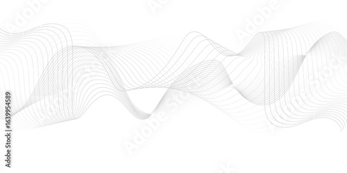 Abstract wave element for design digital frequency track equalizer, Abstract vector background with gray wavy lines.
