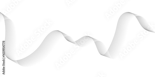 Abstract wave element for design digital frequency track equalizer, Abstract vector background with gray wavy lines.