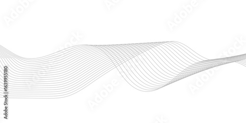 Abstract wave element for design digital frequency track equalizer, Abstract vector background with gray wavy lines.