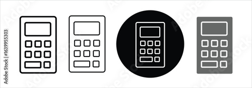 calculation icon in different style vector illustration. two colored and black calculation vector icons designed in filled, outline, line and stroke style can be used for web, mobile