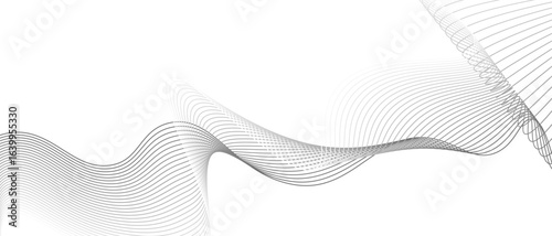 Abstract wave element for design digital frequency track equalizer, Abstract vector background with gray wavy lines.