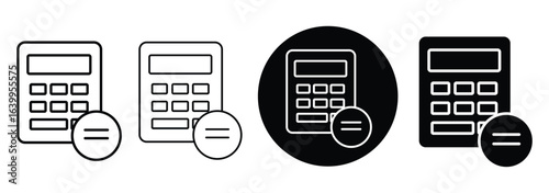 calculation icon in different style vector illustration. two colored and black calculation vector icons designed in filled, outline, line and stroke style can be used for web, mobile