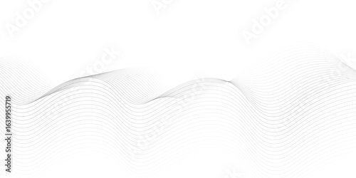 Abstract wave element for design digital frequency track equalizer, Abstract vector background with gray wavy lines.