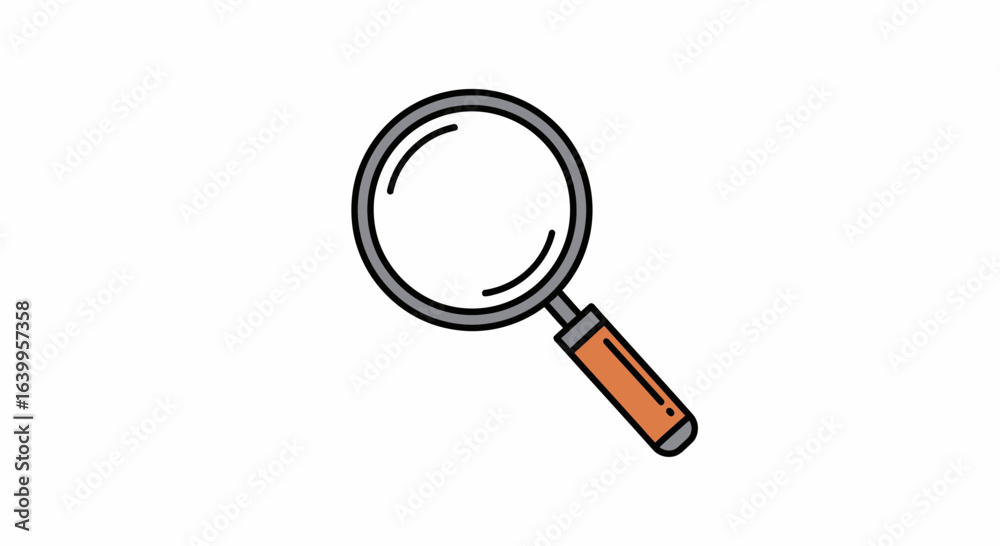 Magnifying glass with brown handle Magnifying glass with brown handle