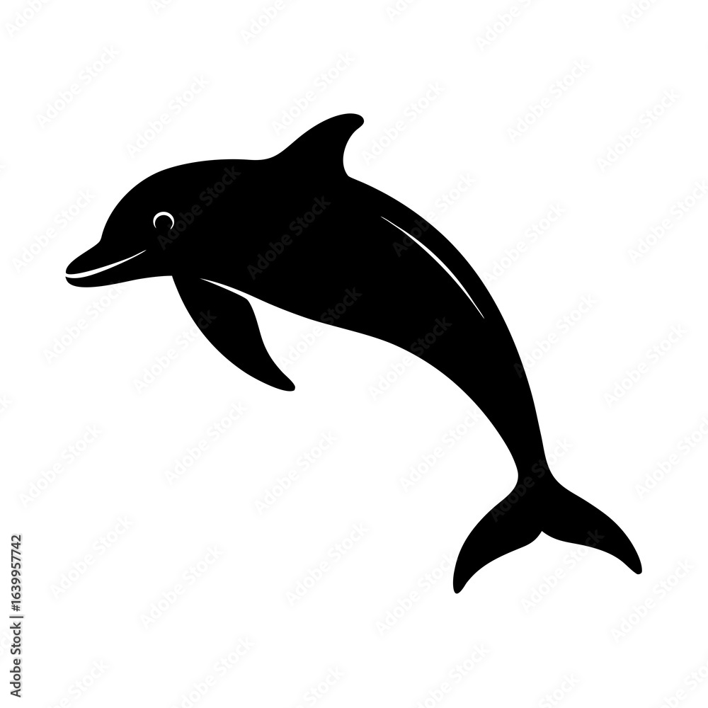 Fototapeta premium dolphin isolated on white background