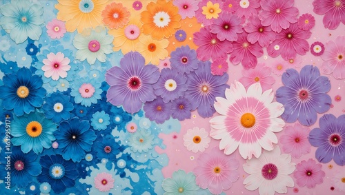 Vibrant flower arrangement in soft pastel colors