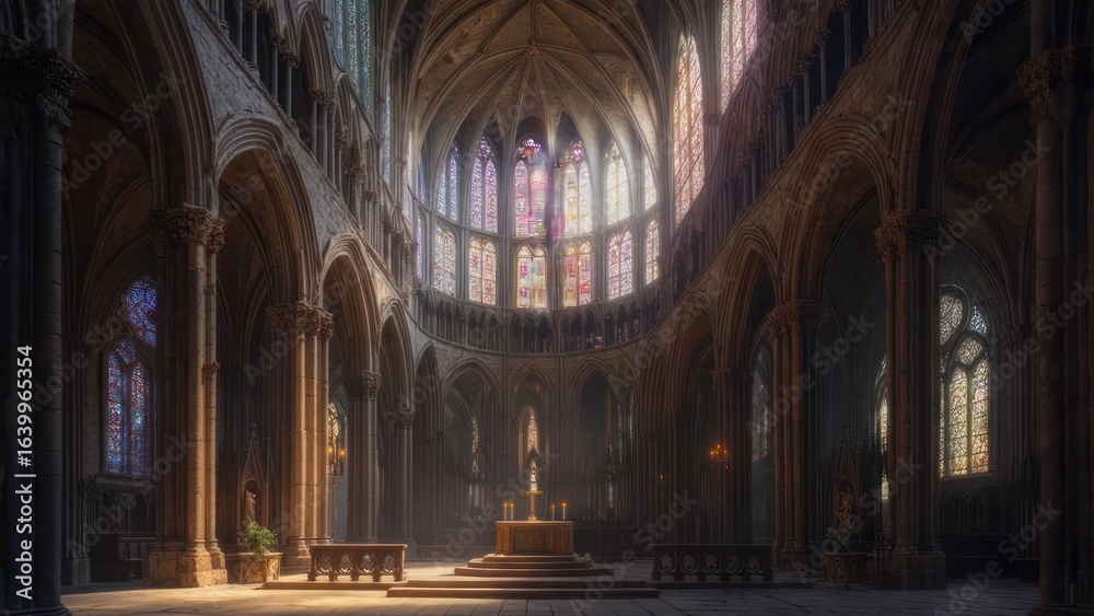 Fototapeta premium Majestic cathedral interior