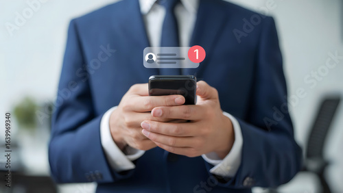 Stay connected with professional network updates on mobile device for business growth and social media management, get notified for new connections