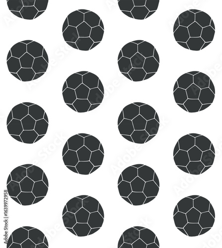 Seamless pattern of soccer balls