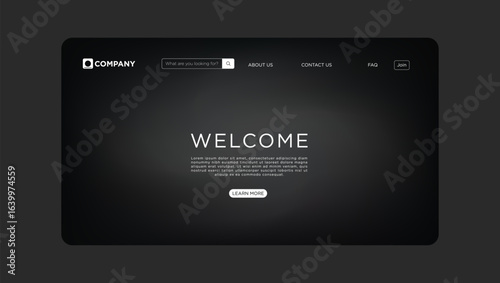 Sleek website template design perfect for modern business or technology startup landing page