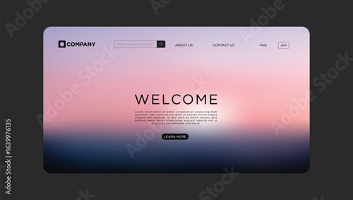 Welcome to a modern website design with a clean aesthetic and a soothing pastel color gradient