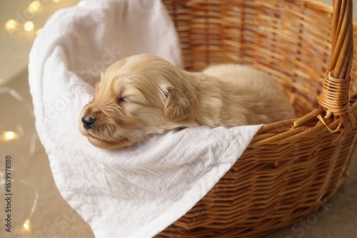 puppies in basket