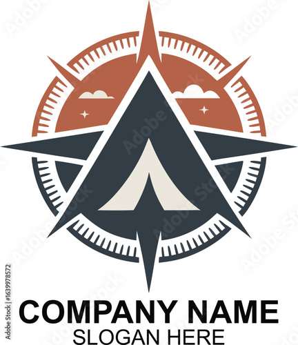 Adventure Compass Guiding Your Journey Toward New Horizons Logo