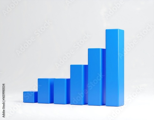 Blue bar graph showing upward trend Free Download Blue bar graph showing upward trend - GFXLoad