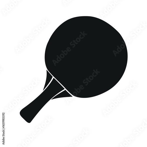 Vector hand drawn sketch doodle outline ping pong racket isolated on white background