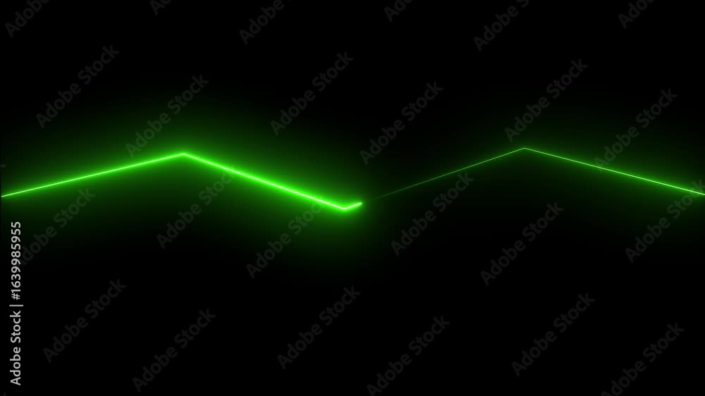 custom made wallpaper toronto digitalOne neon line animation by cyan color neon on black background.,