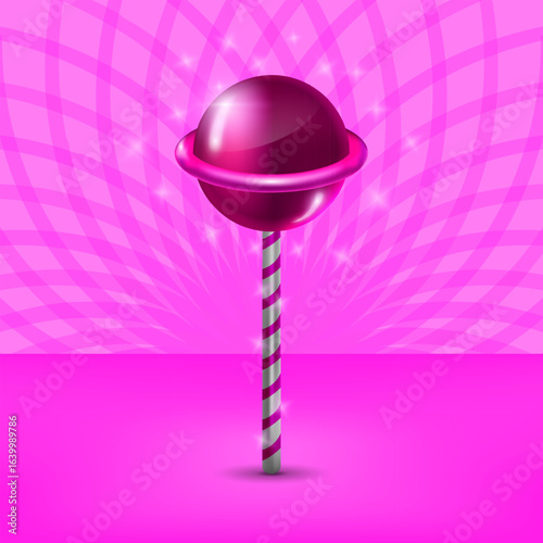 Pirulito rosa infantil