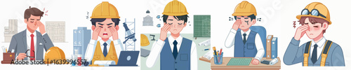 vector architect having sore eyes